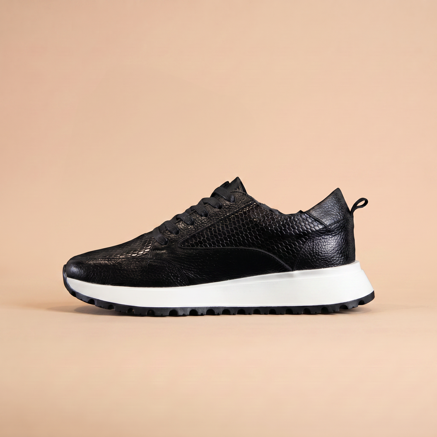 Tenis Cuero Negro · D2126