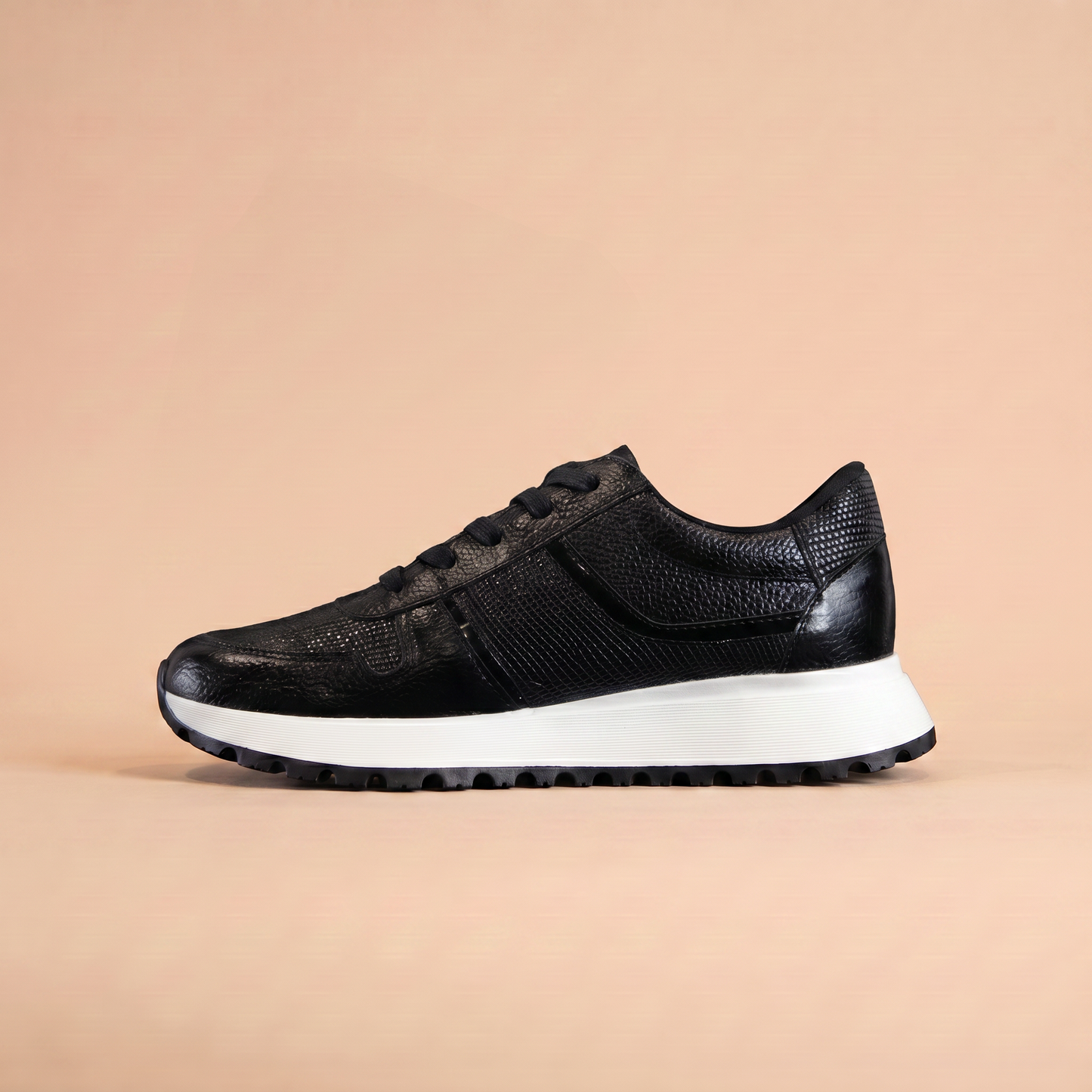 Tenis Cuero Negro · D3847