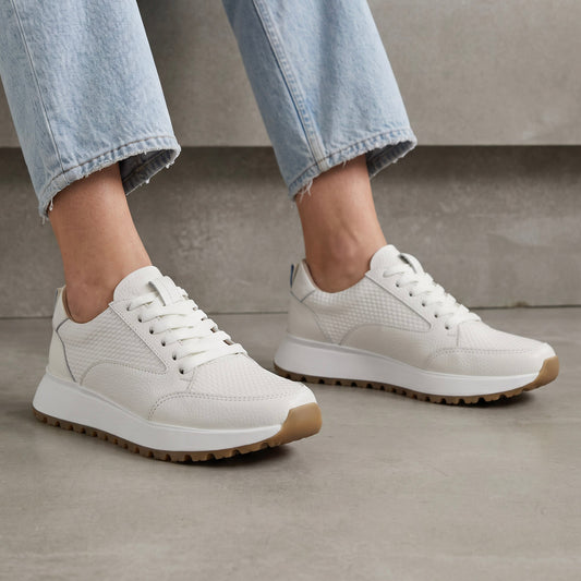 Tenis Cuero Blanco · D2126