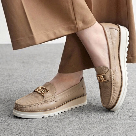 Mocasín Cuero Capuchino · D3845